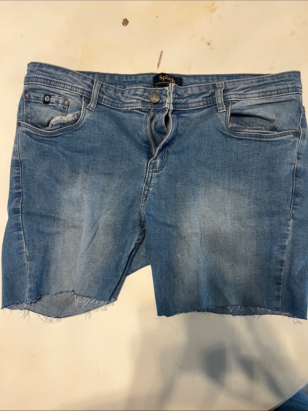 Splash Light Blue Women's Jean Shorts